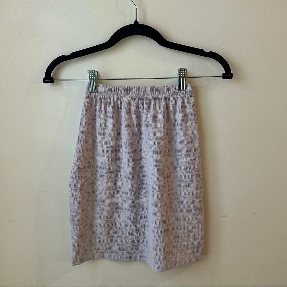 Textured Ribbed Skirt - Light Lavender
